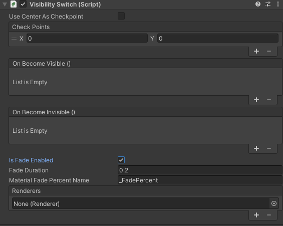 VisibilitySwitch Inspector